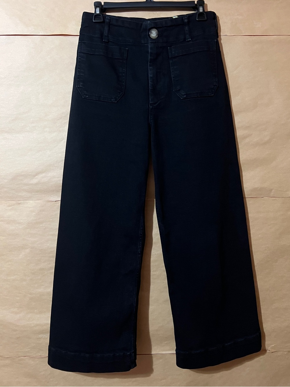 Anthropologie | Maeve The Colette Pants Wide Leg Jeans Black Denim Size 28